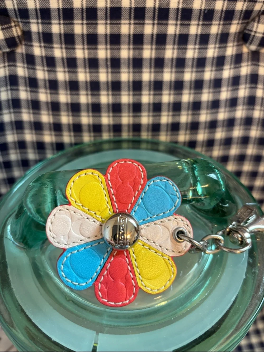 Coach Multicolor Daisy Leather bag charm - Picture 2 of 5